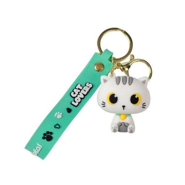 Portachiavi con moschettone White Cat