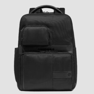 Zaino Piquadro Porta PC 14 in Pelle e Tessuto WOLLEM Nero CA6238W129/N