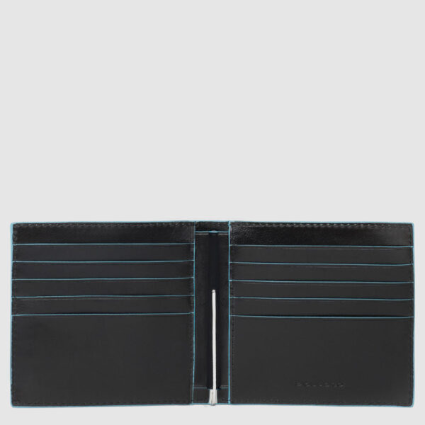 Portafoglio Uomo con Molla in Pelle Piquadro Blue Square Nero