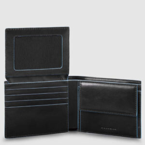 Portafoglio Piquadro uomo piccolo in pelle Blue Square nero - PU4518B2R/N