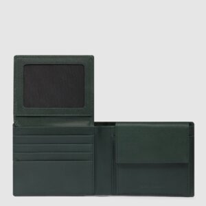 Piquadro Portafoglio Uomo con Volantino Porta Documenti in Pelle Verde su linait