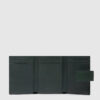 Portafoglio Piquadro Uomo Tascabile con Porta Monete in Pelle Verde su linait