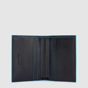 Portafoglio Piquadro Uomo Verticale in Pelle BLUE SQUARE Nero su linait