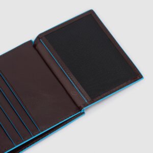 Portafoglio Piquadro Uomo Verticale in Pelle Blue Square Mogano su linait