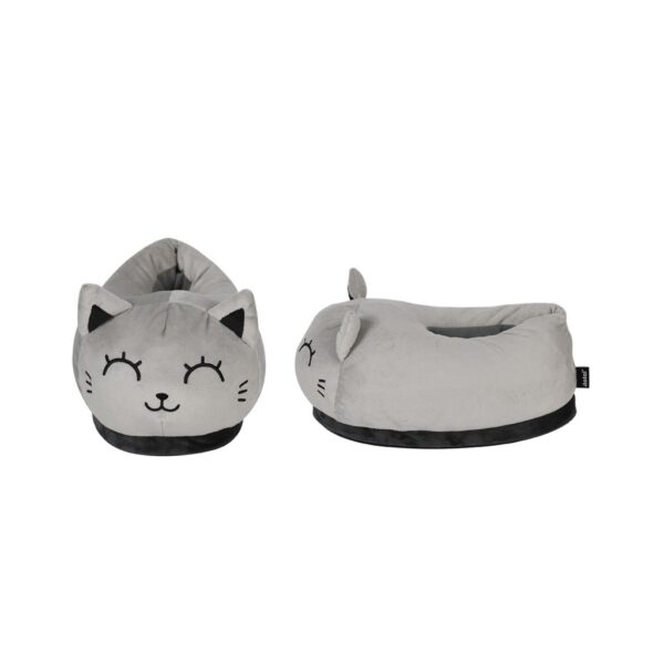 Pantofole Plush Grey Cat Taglia Unica 19x30x18 cm