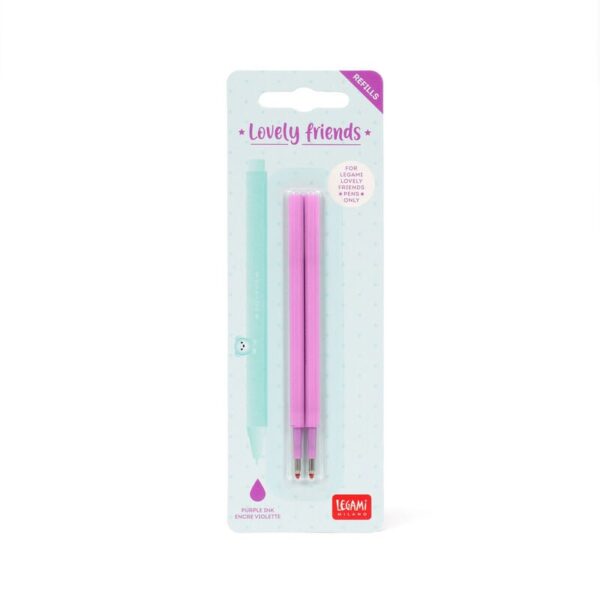 Set di 2 Refill per Penna Gel Lovely Friends Viola su linait
