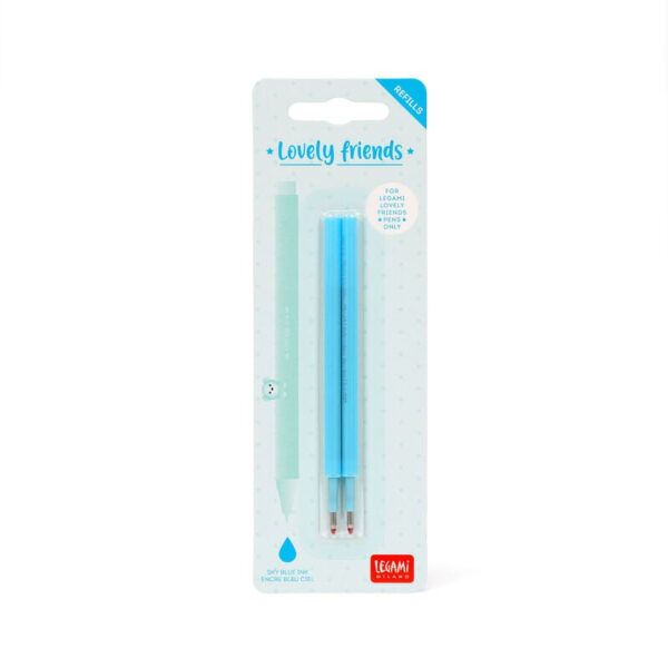 Set di 2 Refill per Penna Gel Lovely Friends Azzurro su linait
