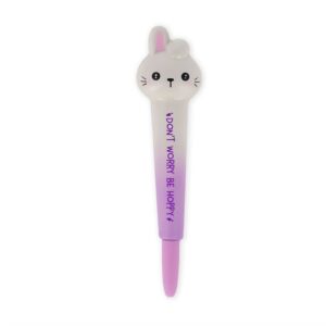 Penna Gel Antistress Bunny Squeezies Nero su linait