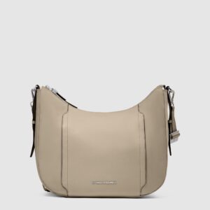 Borsa Donna Piquadro A Tracolla Porta Tablet In Pelle e Tessuto Lyra Beige su linait