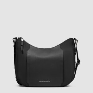 Borsa Donna Piquadro A Tracolla Porta Tablet In Pelle e Tessuto Lyra Nero su linait