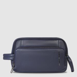 Beauty Case Piquadro In Pelle Cronus Blu su linait