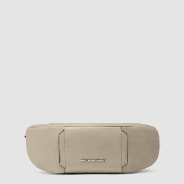 Marsupio Donna Piquadro Con Manico In Tessuto Riciclato e Pelle Lyra Beige su linait