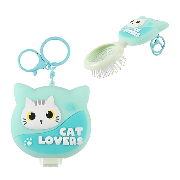 Spazzola con specchio pieghevole CAT Verde su linait