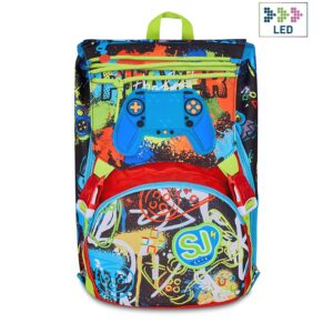 Zaino Scuola Sdoppiabile SJ Gang GAME LED BOY su linait