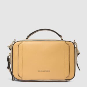 Borsa Piquadro Donna a Tracolla Modello Camera Case In Pelle Circle Giallo/Beige su linait