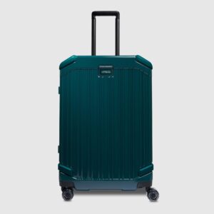Trolley Piquadro Medio Rigido Espandibile a Quattro Ruote POP Verde Scuro su linait