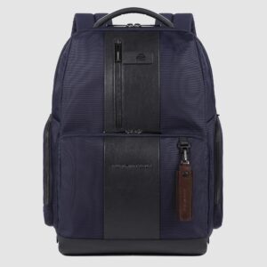 Zaino Piquadro fast-check porta pc/tablet pelle e tessuto Brief 2 blu CA4532BR2/BLU