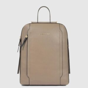Zaino Piquadro porta pc e porta iPad in pelle Circle Tortora su linait