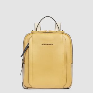 Zainetto Piquadro Porta PC e iPad Pro 12.9' In Pelle Circle Giallo/Beige su linait