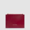 Portamonete Piquadro Donna Sottile In Pelle Blue Square Rosso su linait