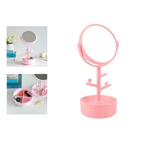 Specchio con Portagioie Rosa su linait