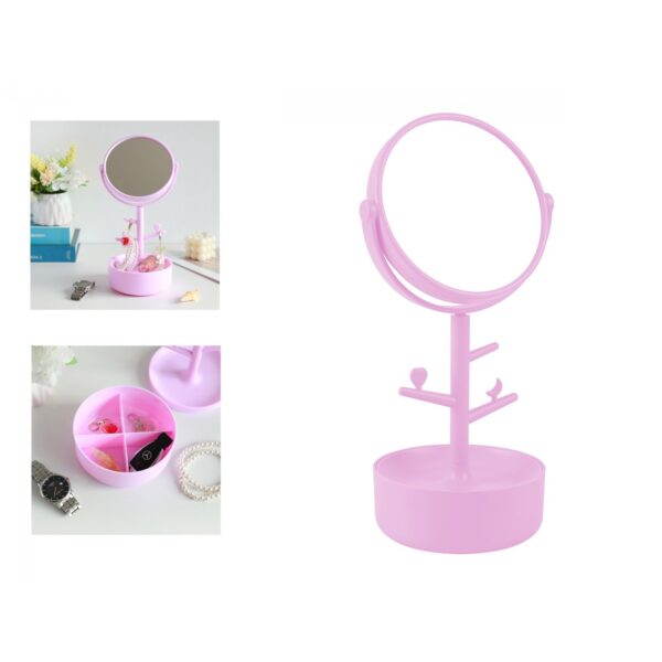 Specchio con Portagioie Lilla su linait