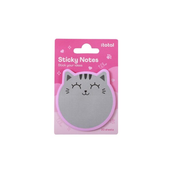 Sticky Notes Grey Cat su linait