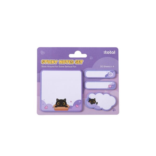 Set Sticky Notes Black Cat su linait