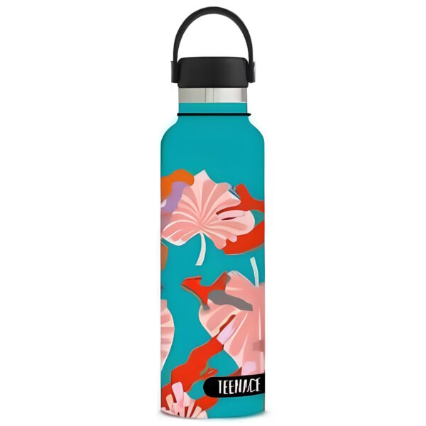 Borraccia Teenace 500ML Inox 304 Termica con Gancio Azzurro su linait