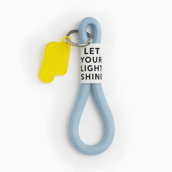 Portachiavi Cartomania Let Your Light Shine Azzurro su linait