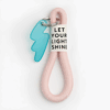Portachiavi Cartomania Let Your Light Shine Rosa su linait