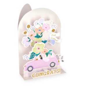 Biglietto Pop Up WEDDING CAR su linait