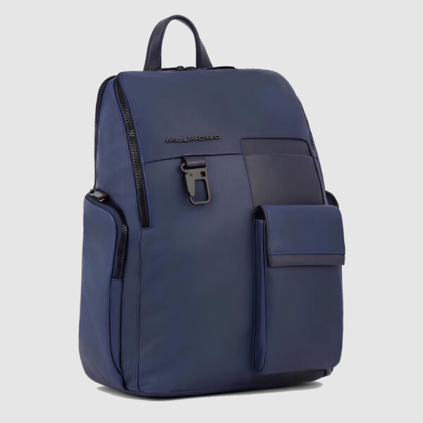 Zaino Piquadro porta Computer 14 e iPadPro in Pelle Finn Blu su linait