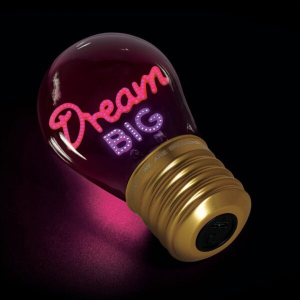 Lampada da Tavolo a Forma di Lampadina Bulb Fiction Dream Big su linait