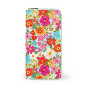 Portadocumenti da Viaggio Rfid Blocking Flowers su linait