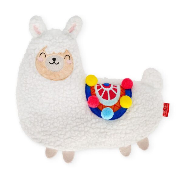 Cuscino Termico con Semi di Lino Warm Cuddles Llama su linait