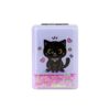 Specchietto da Borsa Liquid Glitter Gatto Nero su linait