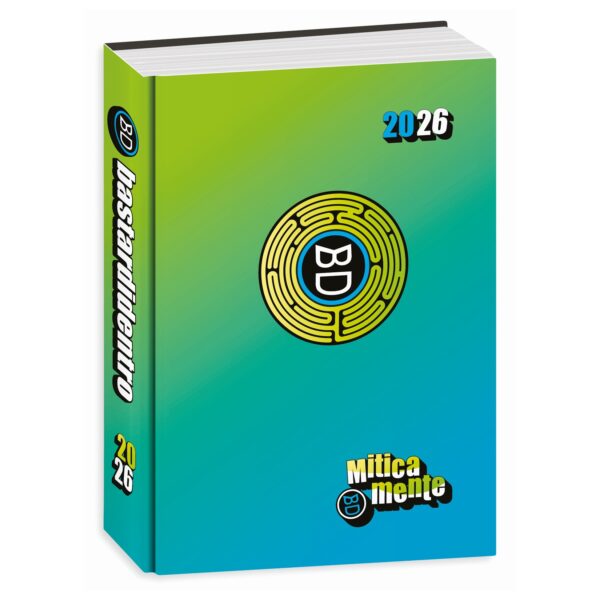 Diario BastardiDentro Miticamente Color New 2025/26 Datato 13.6x18.3 Cartonato Azzurro su linait