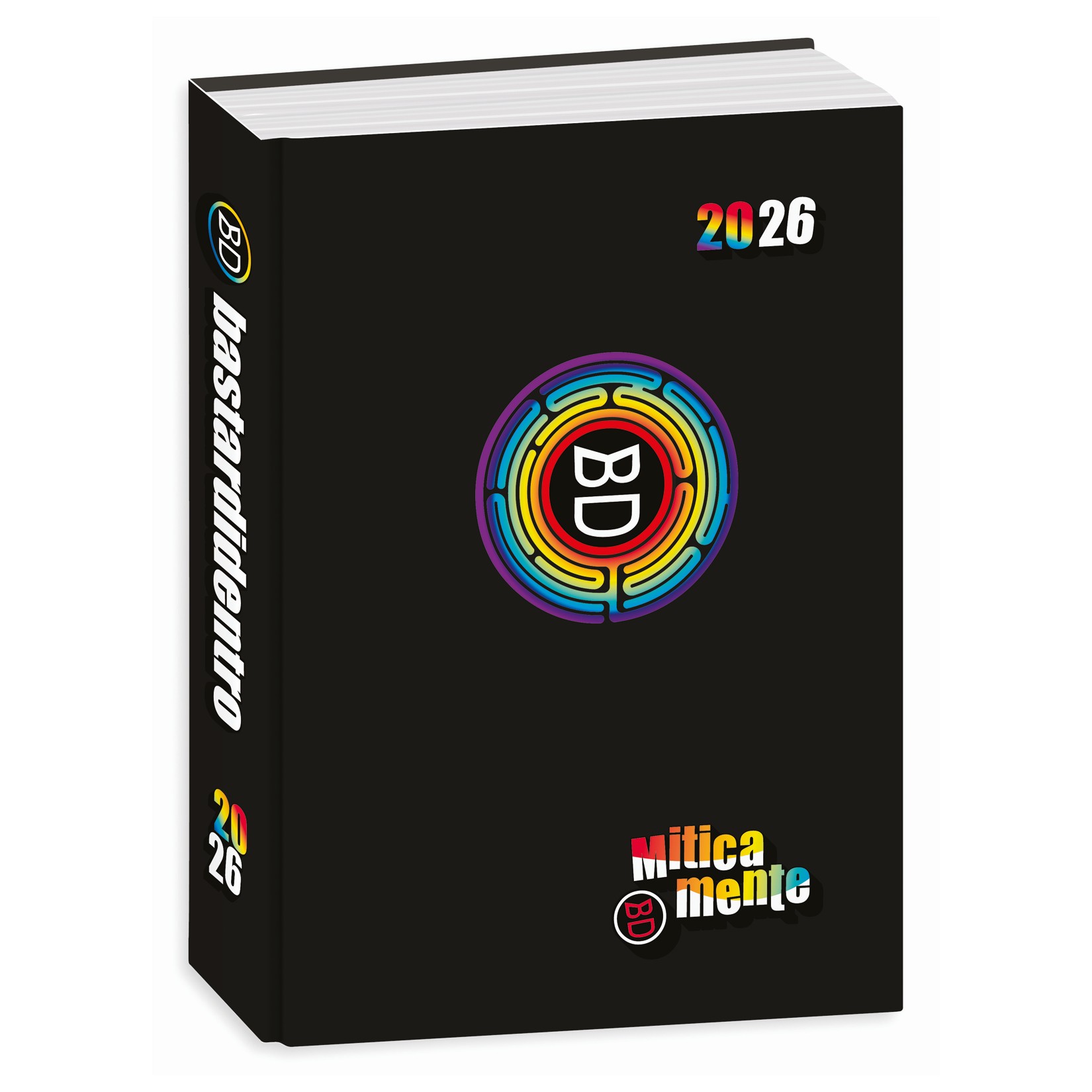 Diario BastardiDentro Miticamente Color New 2025/26 Datato 13.6x18.3 Cartonato Nero su linait