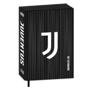 Diario Juventus 2025/26 Datato 16 mesi 11.5x16cm Cartonato Nero su linait