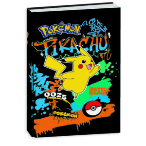 Diario Pokemon 2025/26 10 mesi Imbottito Nero 15x20.5cm su linait
