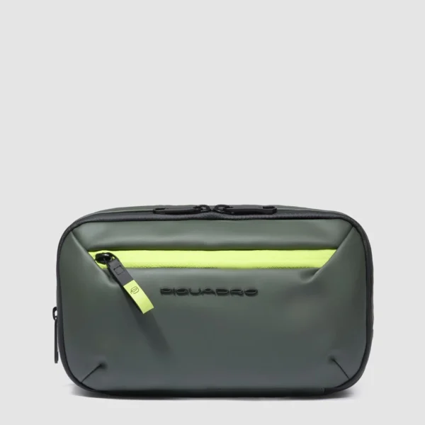 Beauty Piquadro Due Scomparti in Tessuto Gommato Corner Verde