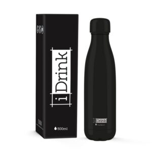Borraccia Termica In Acciaio Inox Nera 500ml