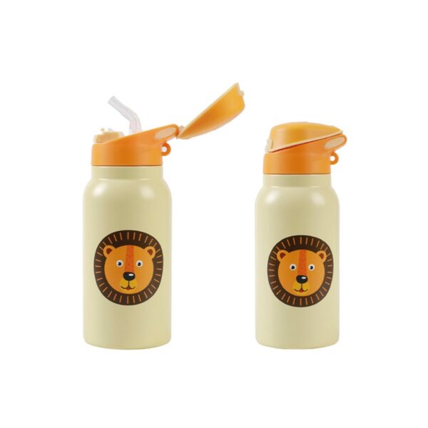 Borraccia Termica In Acciaio Inox con Beccuccio Trasparente e Tappo Richiudibile Animals Kids 350ml