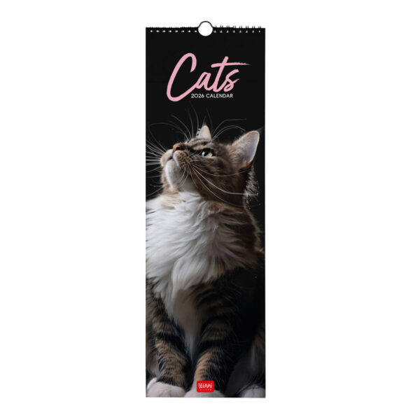 Calendario Da Parete 12 Mesi Legami 2026 16x49 cm Cats su linait