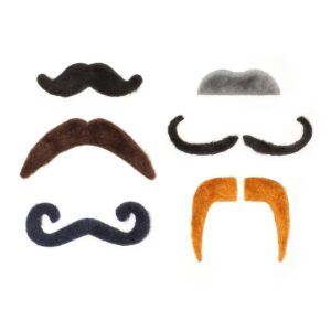 Set di 6 Baffi Finti Autoadesivi Hot Mou-stache su linait