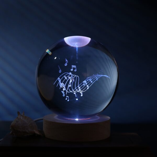 Lampada Led Da Tavolo Crystal Ball Music