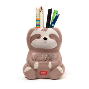 Portapenne in Ceramica Desk Friends Sloth su linait