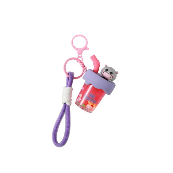 Portachiavi Bubble Tea Hippo