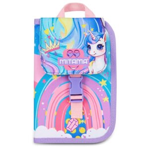 Astuccio Scuola Mitama 1 Zip Lilla – Triplo Scomparto Completo di Penne